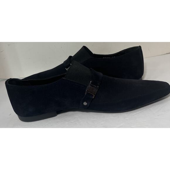 Baldinini Dark Blue Suede Silver Buckle Men’s Loafer US Size 11 Italy main image 4